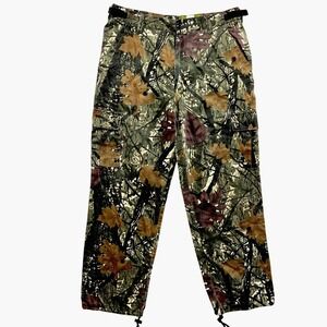 Northwest Territory Cargo Pants Mens Large Camo Oak Pattern Leaf Hunting